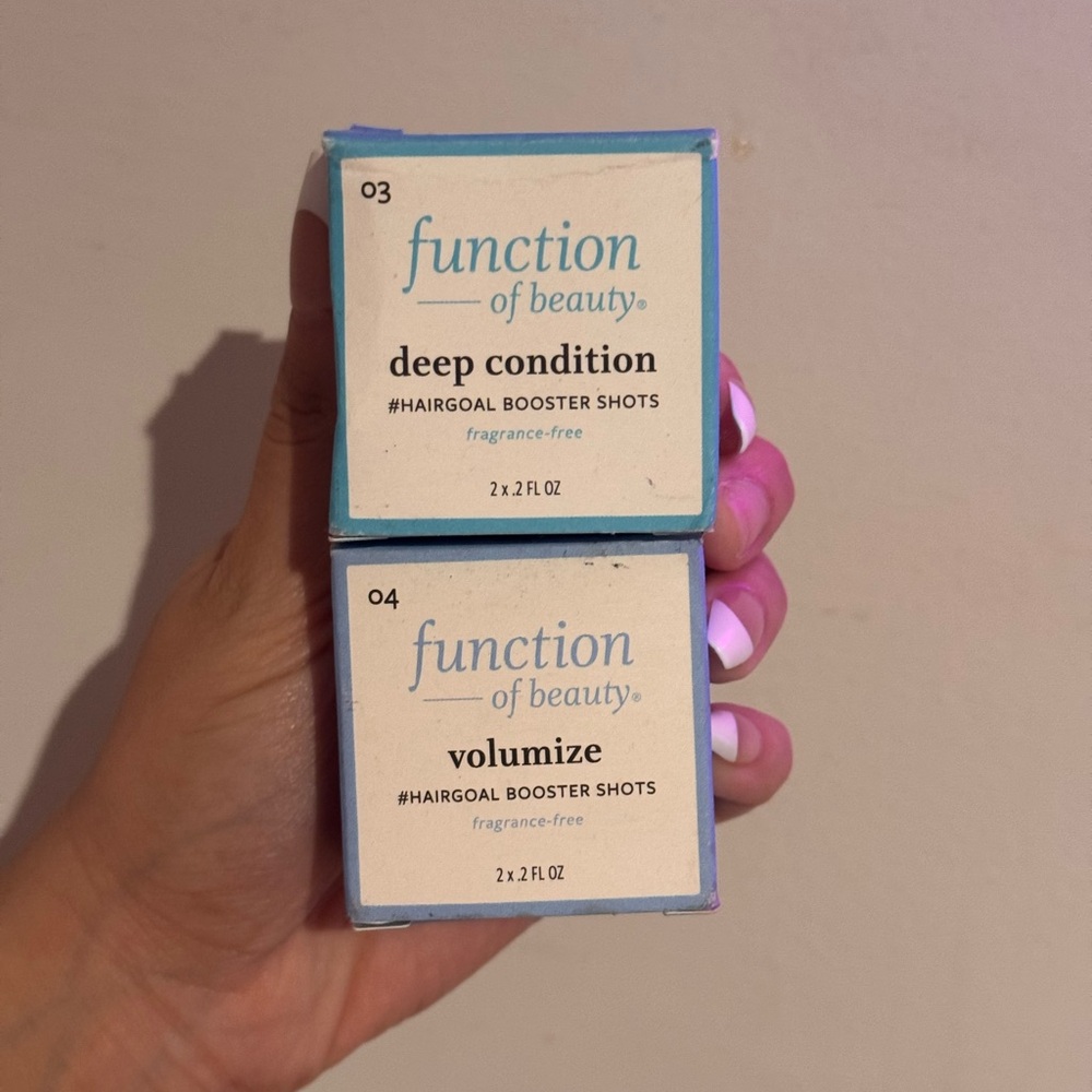 Function of Beauty Volumize Hair Goal Booster Shots

deep conditioning too!